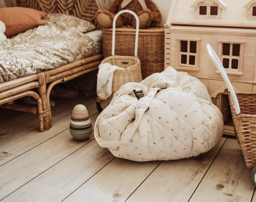 Tapis d'éveil/sac de rangement - Play & Go - Moon organic