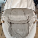 Couffin en fibres naturelles + support en bois blanc + 2 habillages complets (noukie's et Nobodinoz)