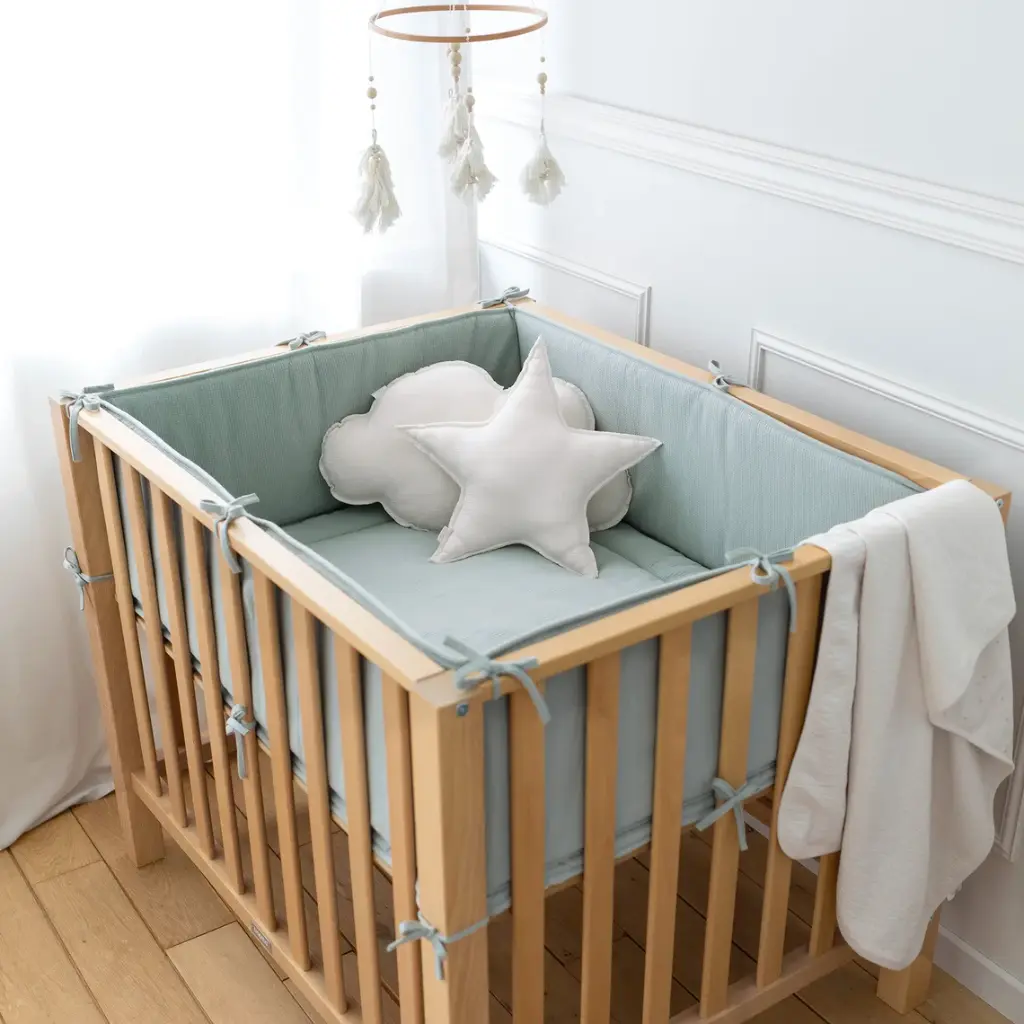 Tour de parc - Bemini - 75x95x28cm Lunar Pady Waffle + Jersey BIO