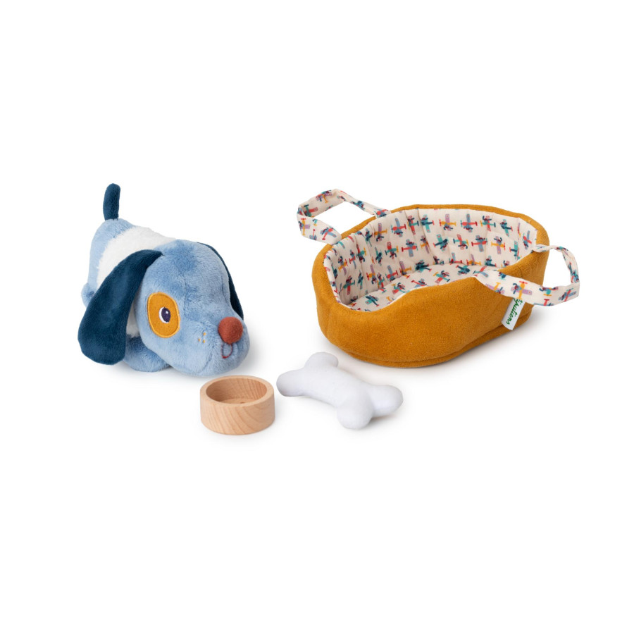 Peluche sonore - Lilliputiens - Jules le chien et son panier 
