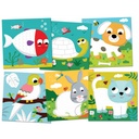 Peinture au doigt  - Créa Lign -  adorables compagnons ( 24,5 x 24,5 x 4,5 cm ) 