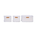 Lot de 3 boîtes de rangements - Childhome - Teddy Ecru 