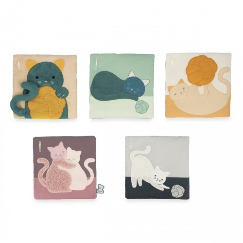 Livre d'éveil - Kaloo - Cartes chats sensoriel 