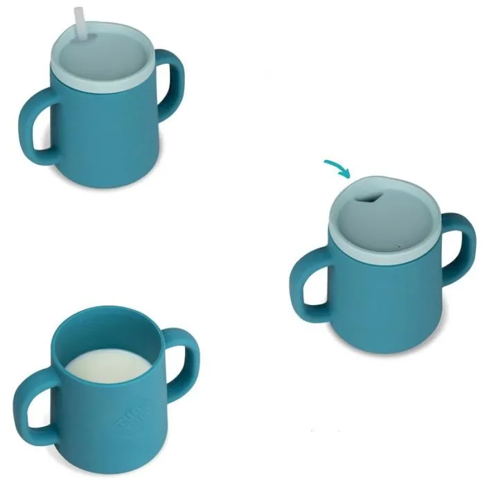 Tasse d’apprentissage avec paille - Tum Tum - Ourson rose