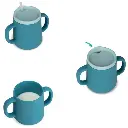 Tasse d’apprentissage avec paille - Tum Tum - Ourson rose
