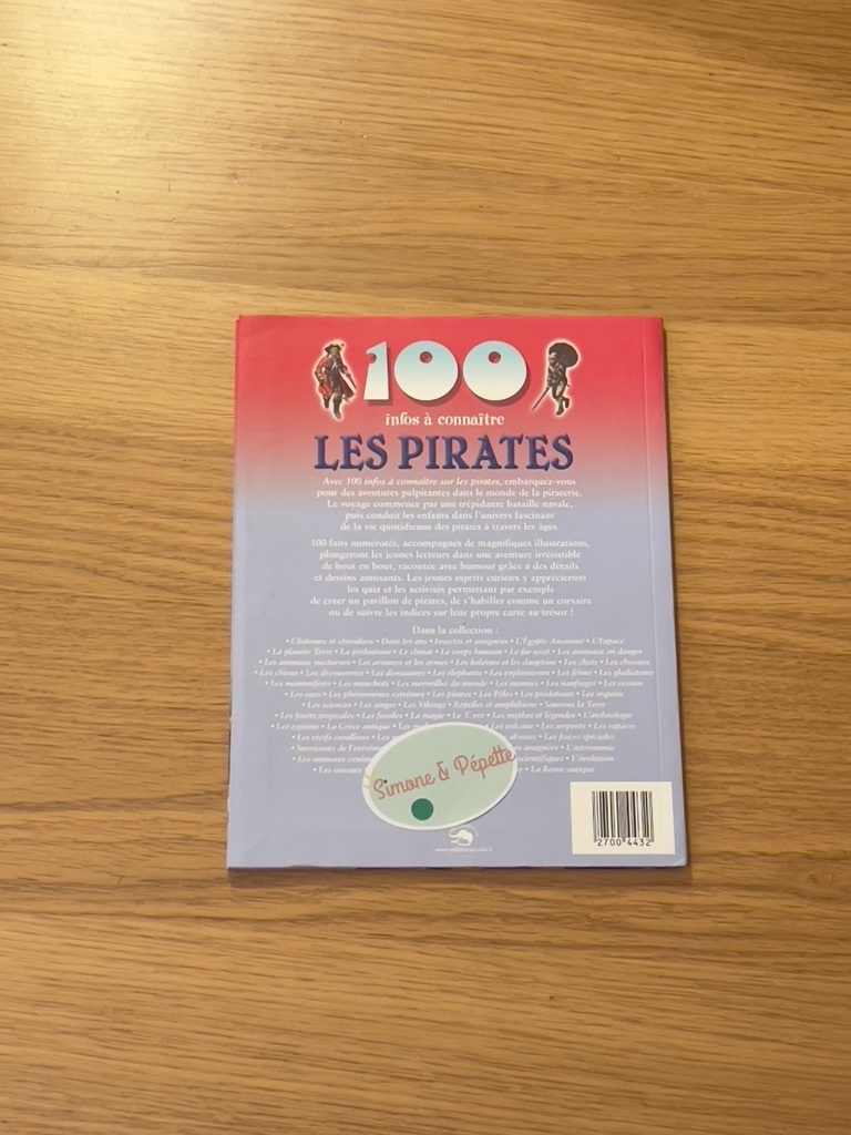 Livre - 100 infos à connaître - Les pirates