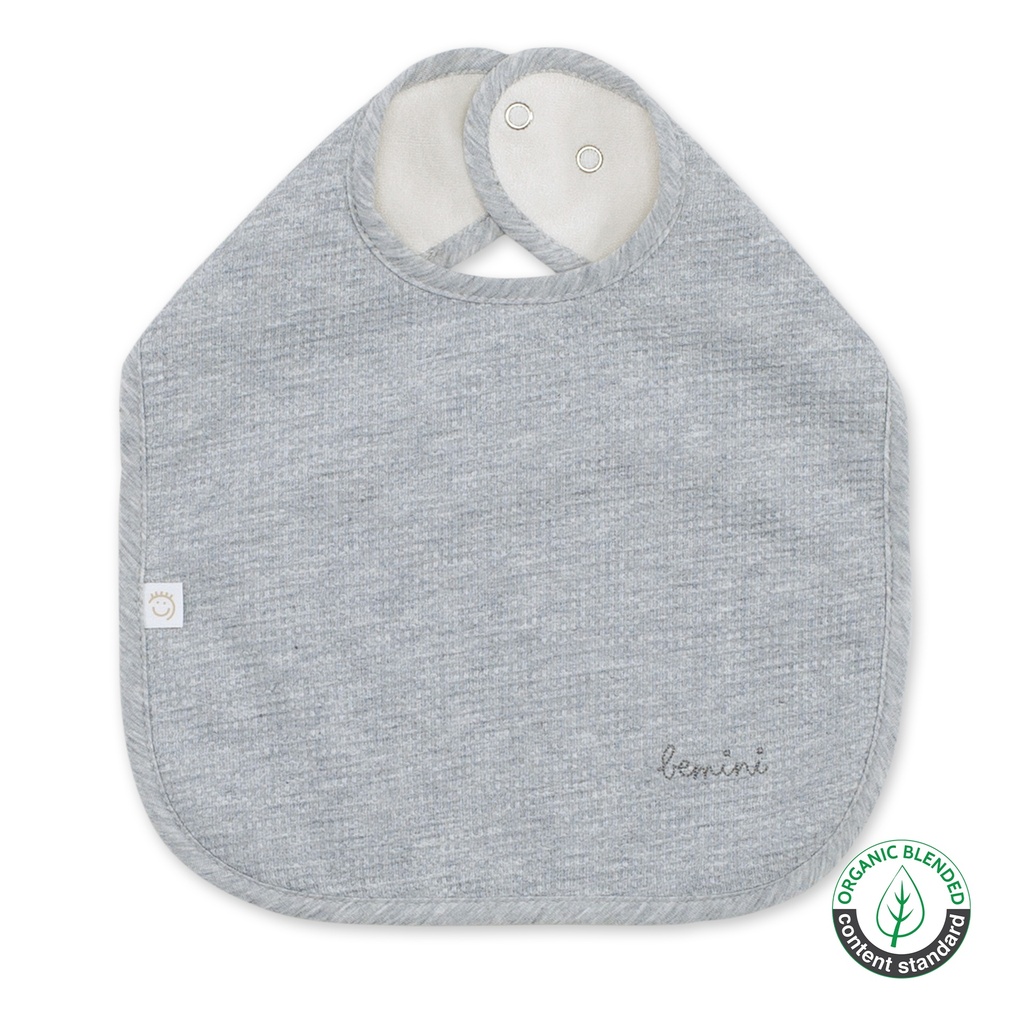 Bavoir waterproof - Bemini -  mix grey waffle bio