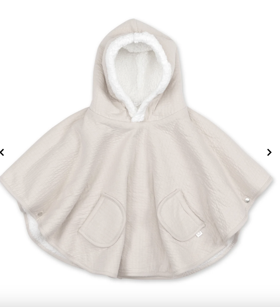 Poncho de voyage -Bemini - 9-36m sand tetra jersey + teddy  