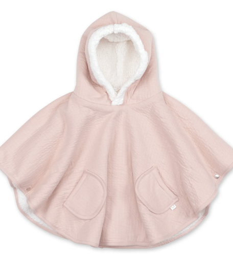[5420010708270] Poncho de voyage -Bemini - 9-36m blush tetra jersey + teddy 