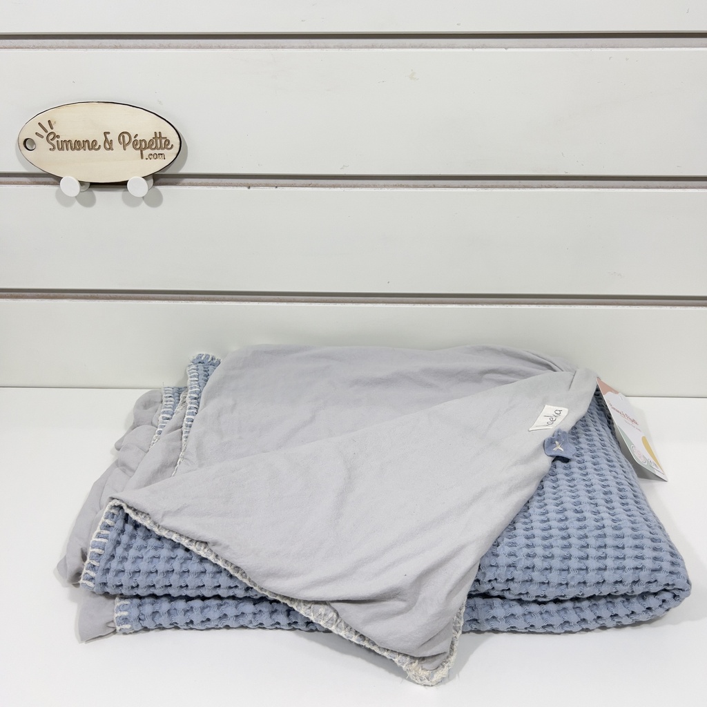 Couverture 100x140 - KOEKA - Flanelle/Oslo bleu