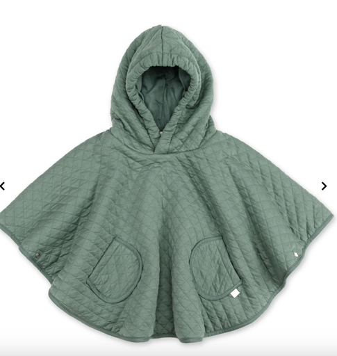 Poncho de voyage -Bemini - 9-36m green pady quilted + jersey