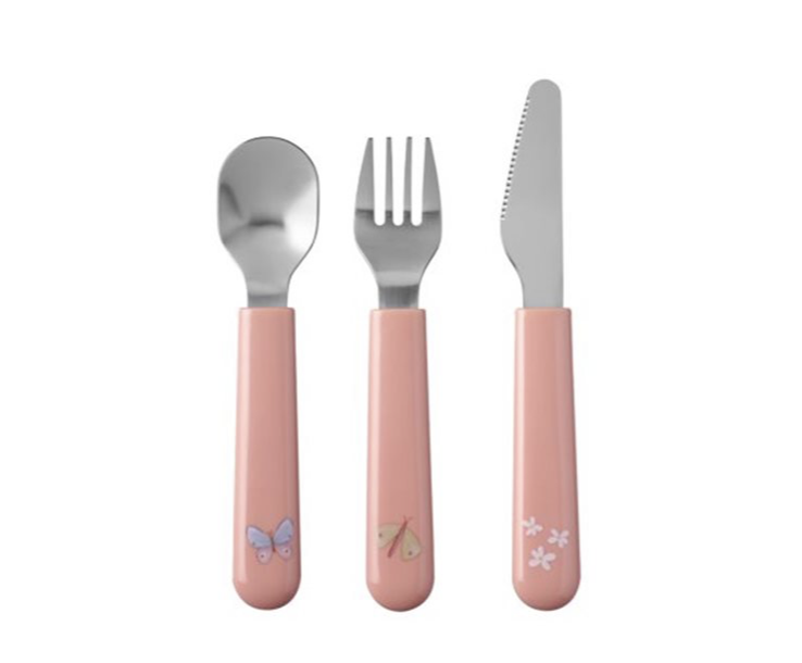 [8720294011286] Jeu de couverts pour enfants - Mepal - Flowers & Butterflies   