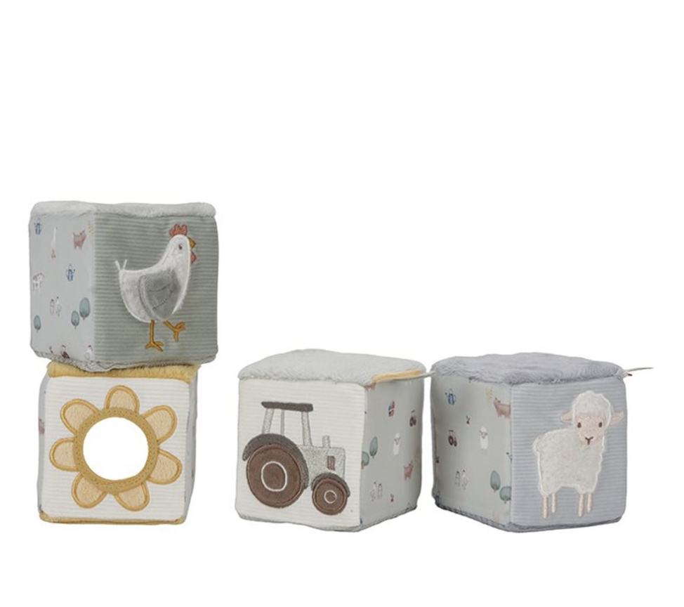 [8713291888166] 4 Soft blocs - Little Dutch -  Little Farm  