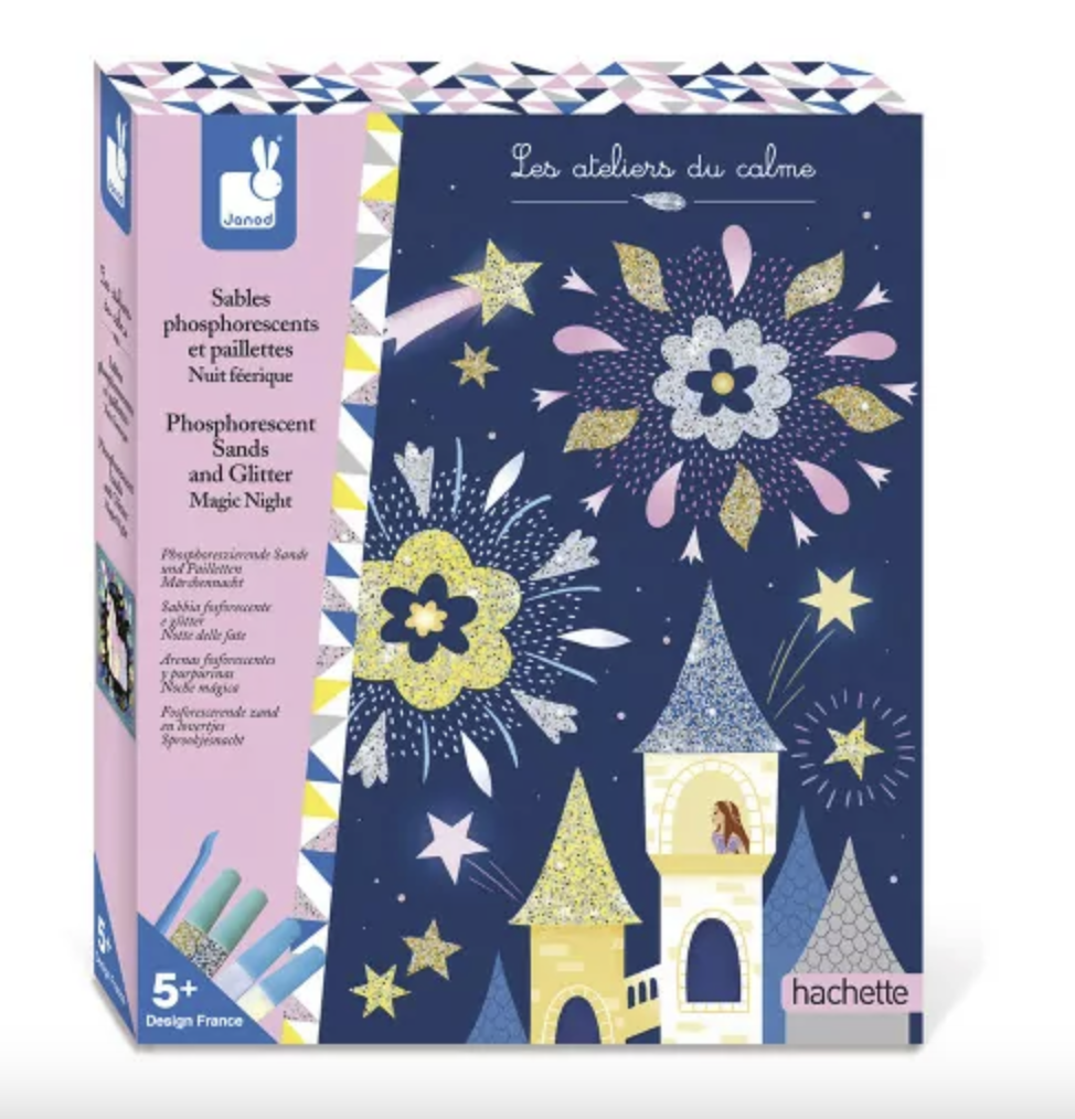 [3700217378851] Kit créatif - Janod - Sables phosphorescents et paillettes