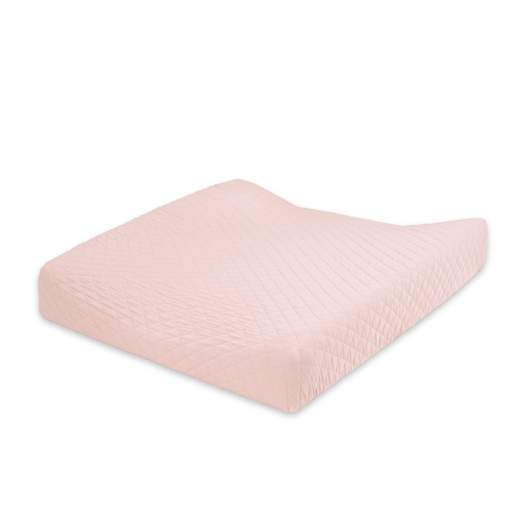 [300QUILT44QU] Housse coussin à langer - Bemini - 50x75cm blush pady quilted jersey 