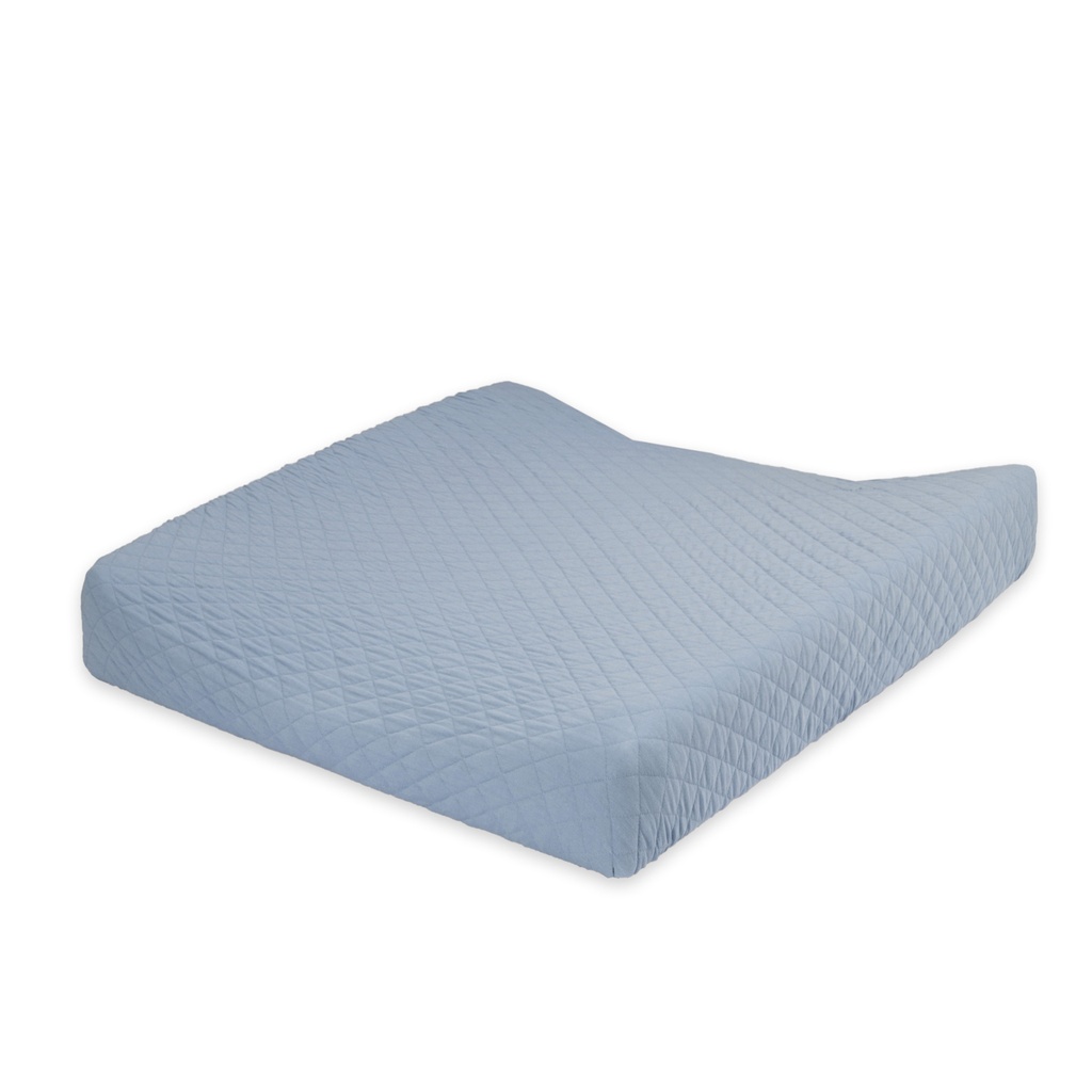 [300QUILT66QU] Housse coussin à langer - Bemini - 50x75cm stone pady quilted jersey  