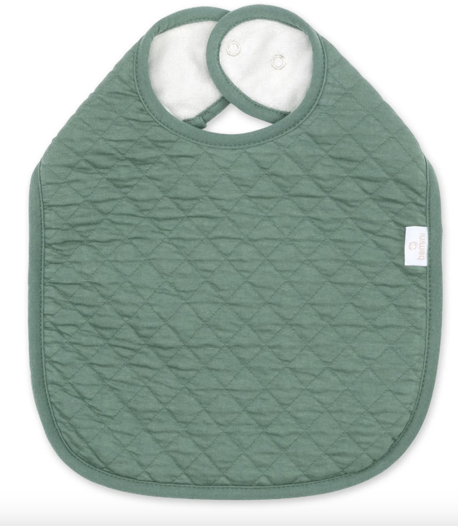 Bavoir waterproof - Bemini -  quilted green