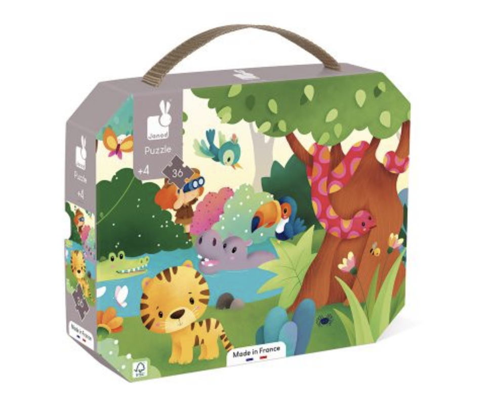 Puzzle  - Janod - Les animaux sauvages (36 pièces)