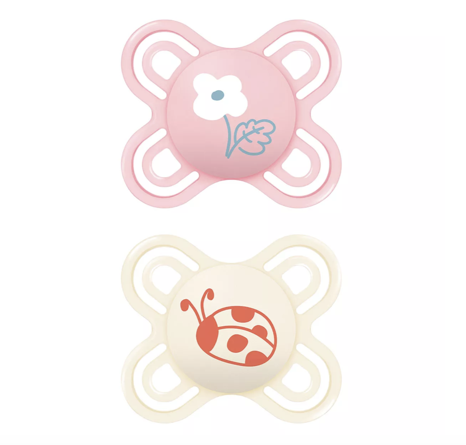 Lot de 2 sucettes - MAM - Perfect Start rose 0-2 mois