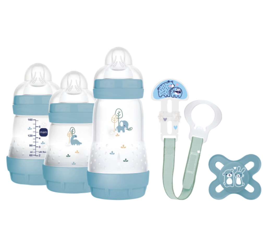 Set de biberons - MAM - Welcome to the world bleu