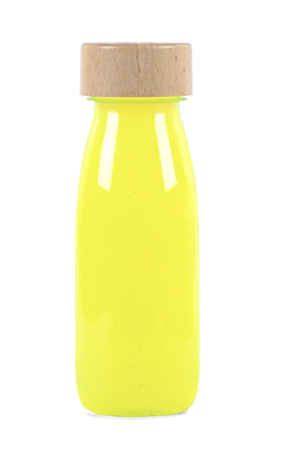 Bouteille sensorielle - Petit Boum - "Float" Yellow Fluo
