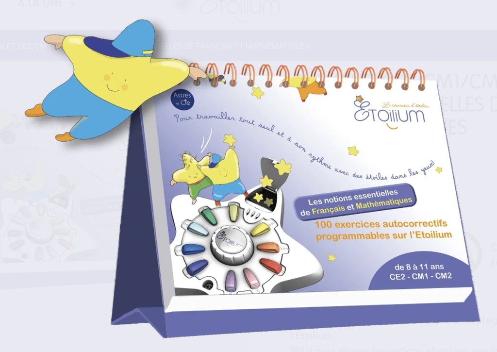 Jeu pédagogique - Astres & Cie - Chevalet notion essentielles de français et mathématiques 8/11 ans (pour Etoilium)  