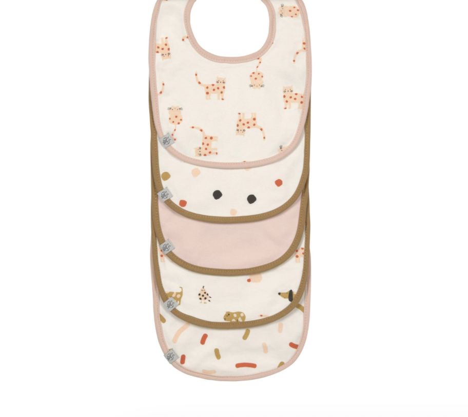 Bavoirs imperméables (lot de 5) - Lässig -  Little Mateys Spicy Orange