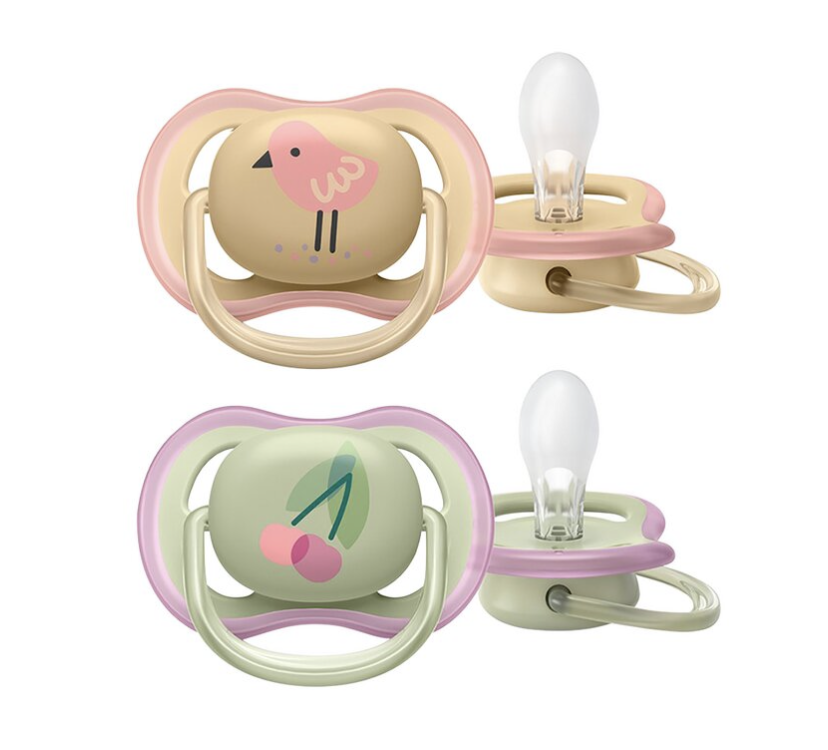 Sucettes 0+ - Avent - Ultra air moineau/cerise