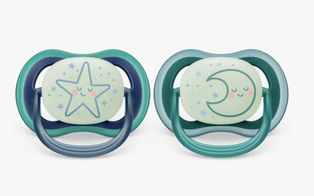 Sucettes 6+ - Avent - Ultra air night bleu