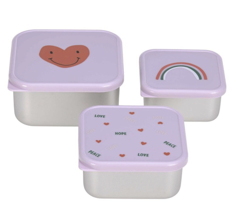 Lot de 3 boîtes à gouter - Lässig - Heart
