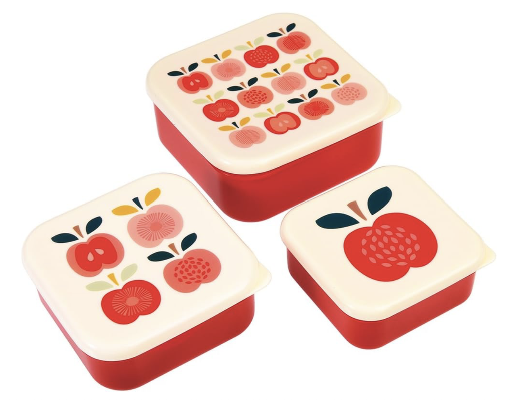 [5027455422602] Lot de 3 boîtes à gouter - Rex London - Pomme vintage