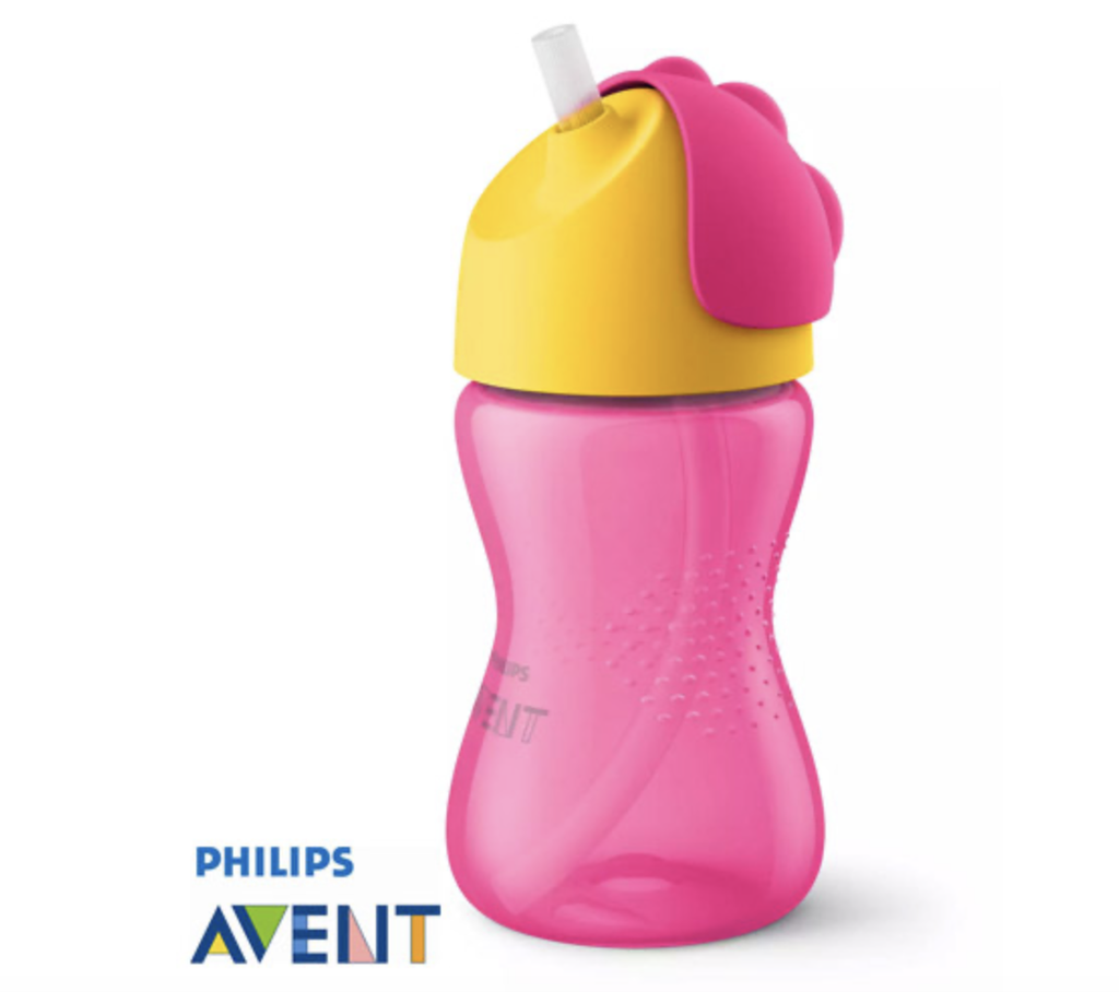 [8710103781981] Tasse à paille - Avent - Rose/Jaune