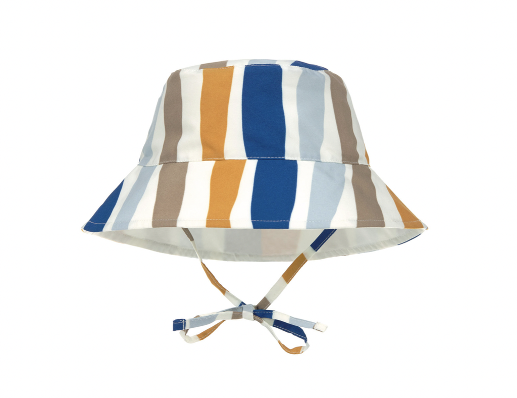 Chapeau anti UV réversible - Lässig - Vagues bleu blanc 19/36 mois