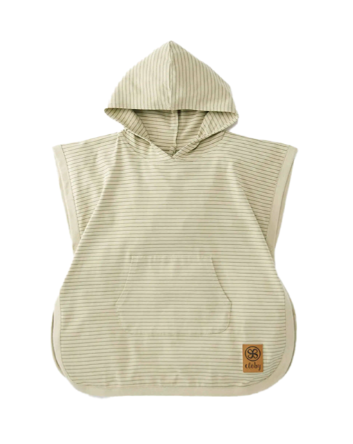 Poncho anti UV - Cloby - Sandy beach/ Olive green 3-5 ans 