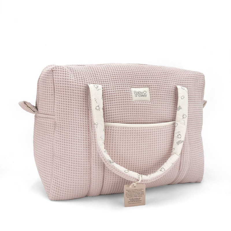 Sac à langer - Babyshower - camila waffle rose