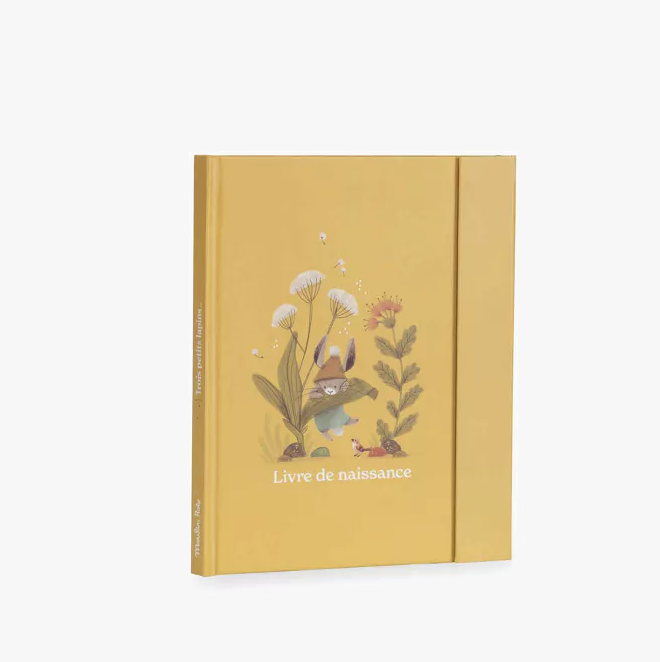[3575676780855] Livre de naissance - Moulin Roty - Trois petits lapins