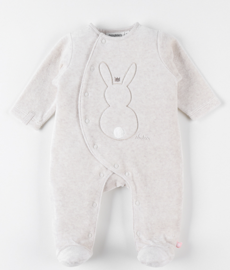 Pyjama en velours - noukie's - Lapin beige 12 mois