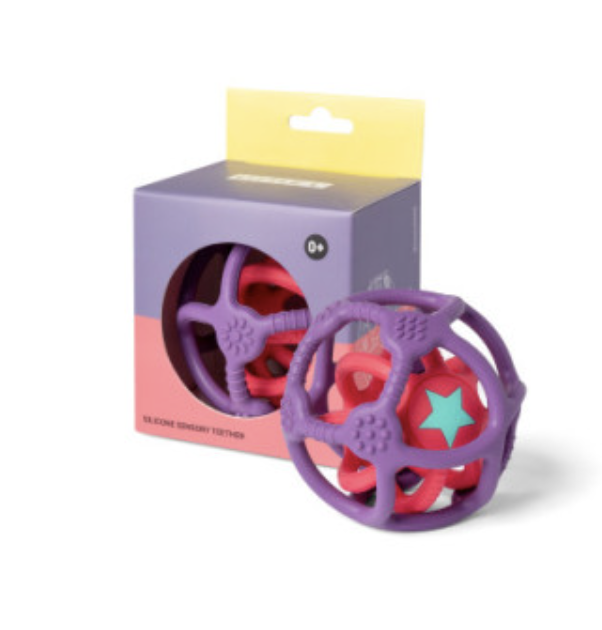 Lot de 2 balles sensoroelles - Little L - Violet/rose