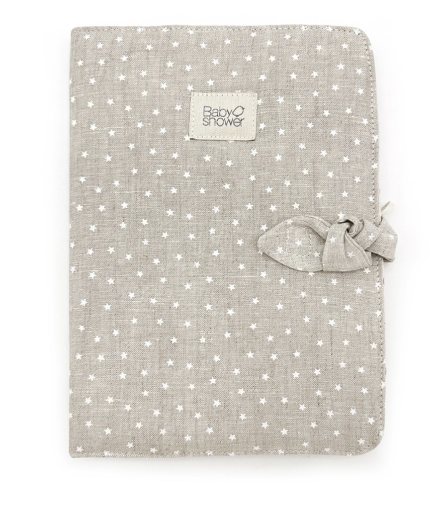 Protège carnet de santé - Babyshower - Knot white ministars