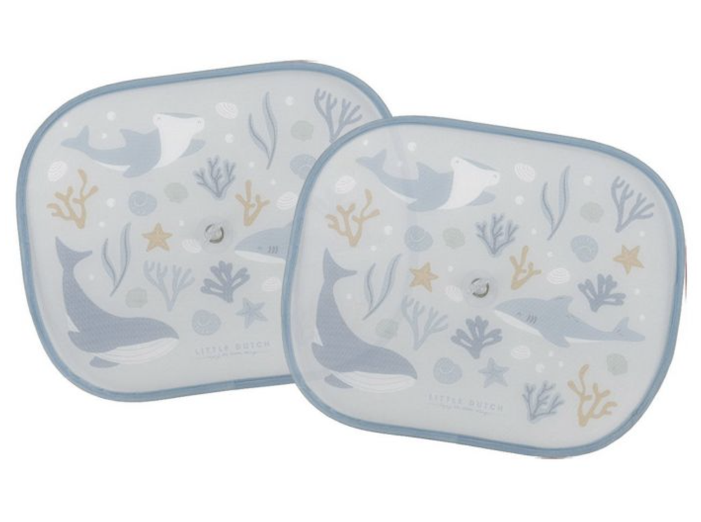 [8714274125872] Lot de 2 pare-soleil - Little Dutch - Ocean dreams bleu