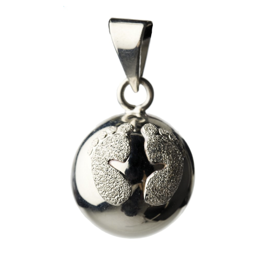 Bola de grossesse - Bola - Pieds brillants argenté