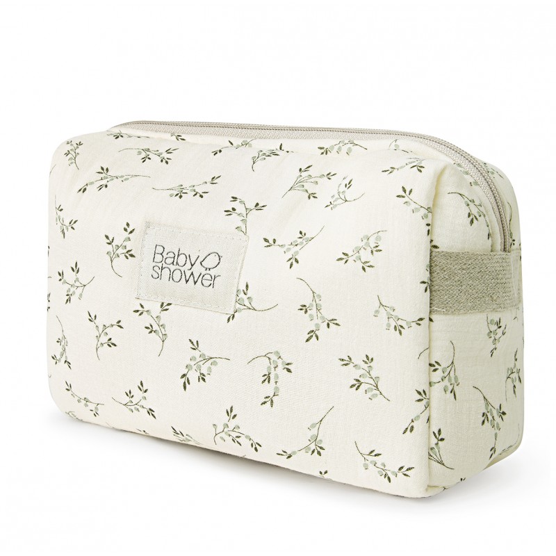 Trousse de toilette - Babyshower - Camila olive bloom