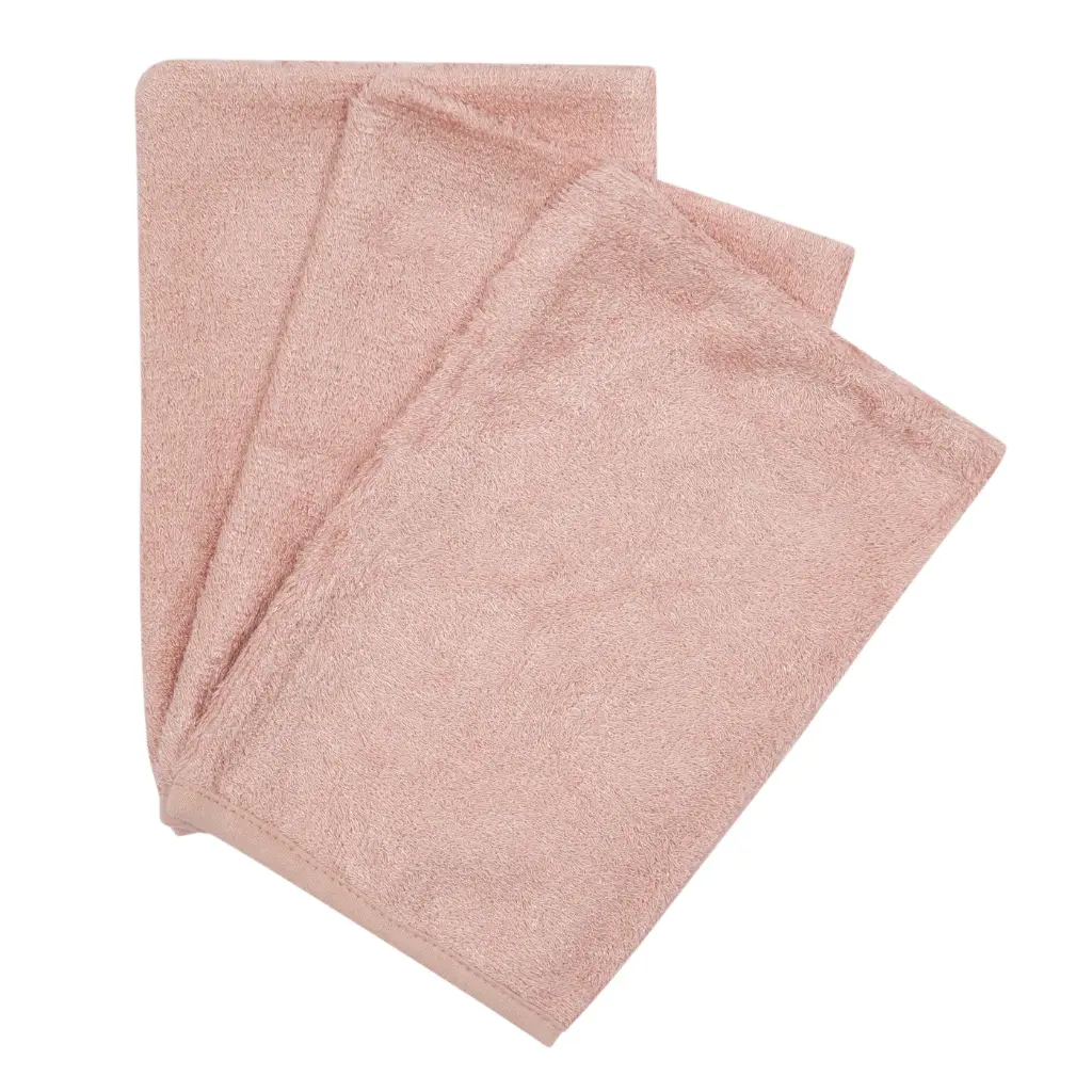 Gants de toilette (3 pcs) - Timboo - Misty rose