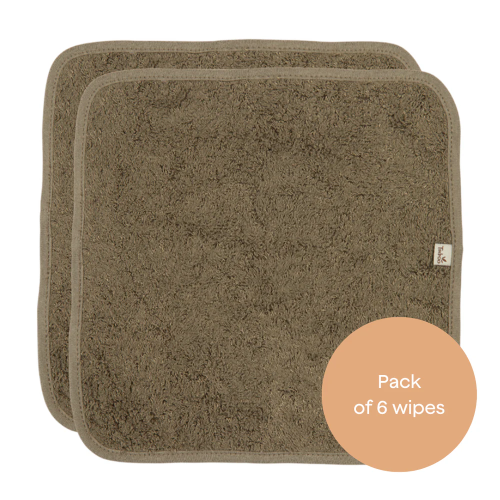Lingettes réutilisables (6 lingettes) - Timboo -  Jungle green