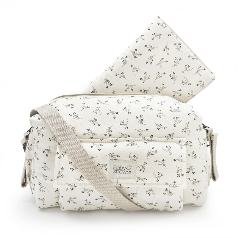 Sac à langer - Babyshower - Camila olive bloom canvas