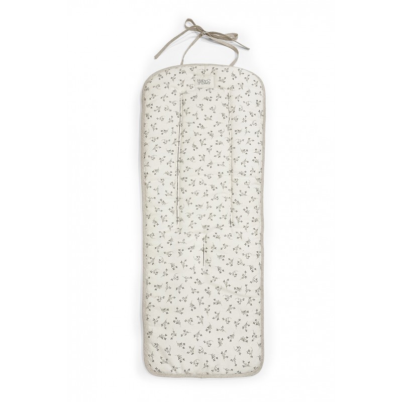[9506782963195] Matelas pour poussette - Babyshower - Olive bloom canvas