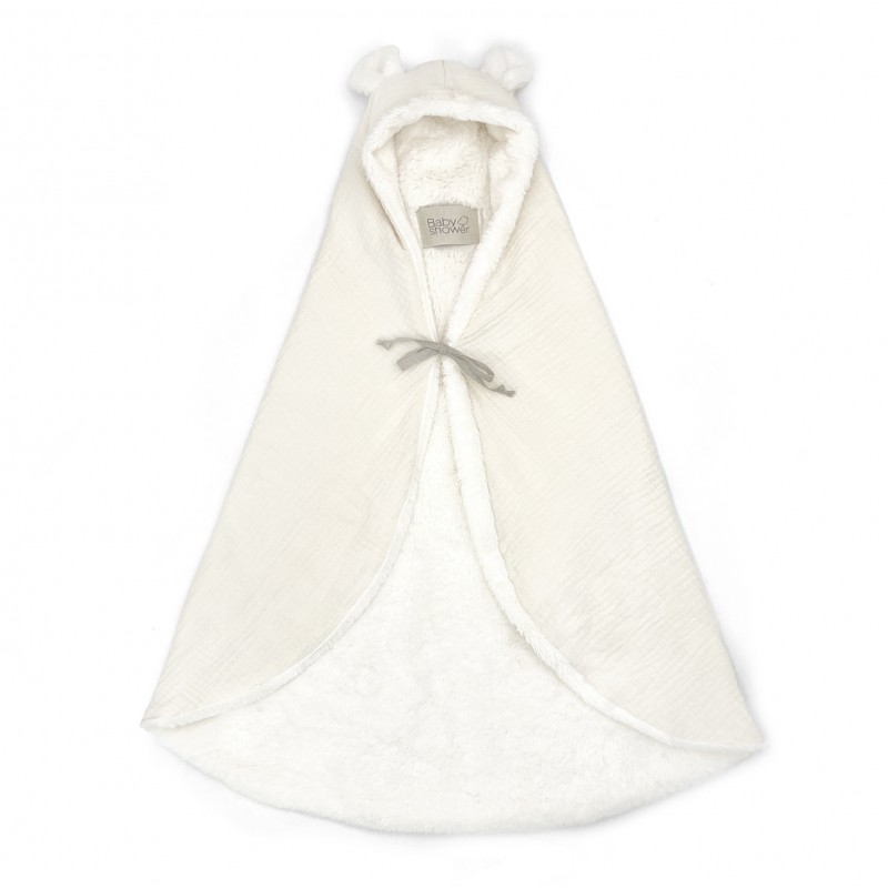 Couverture polaire - Babyshower - Teddy ivory powder