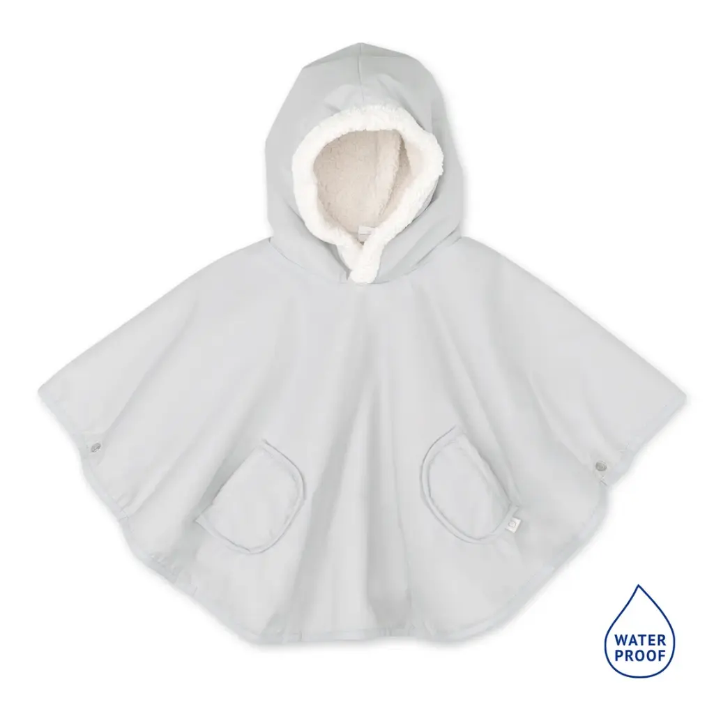 Poncho de voyage -Bemini - 9-36m Plum WATERPROOF + TEDDY