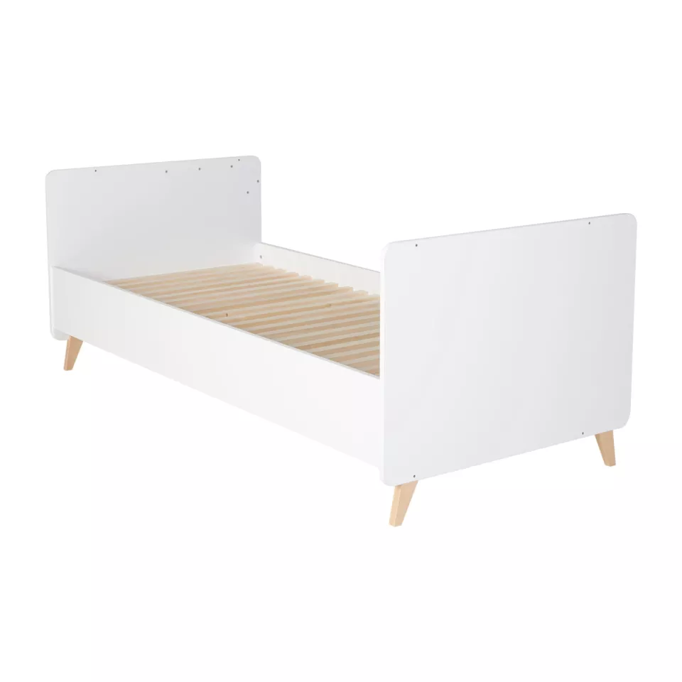 Lit bébé - Quax - Loft Lit Évolutif - 120 x 60 & 200 x 90 cm - Blanc