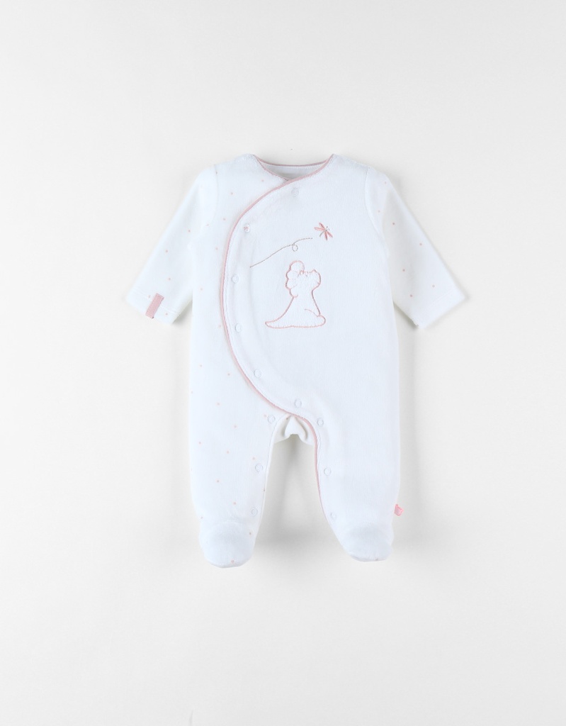 Pyjama - noukie's - Popsie en velours, écru 3 mois 